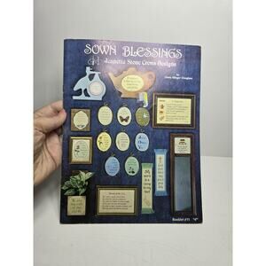 VTG 1981 Sown Blessings Jeanette Stone Crews Design Cross Stitch Booklet Leaflet